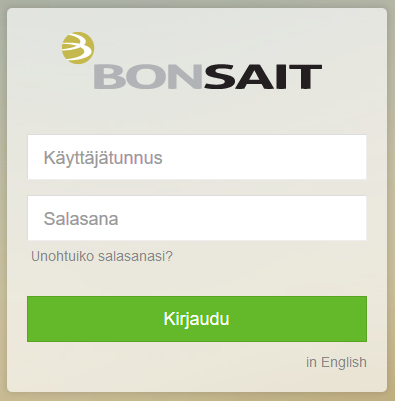 Kirjaudu sisään ikkuna